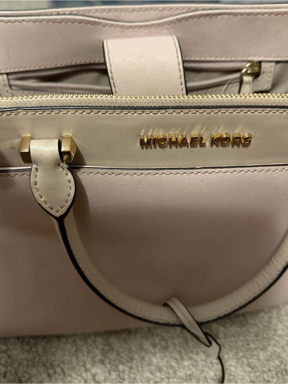 Michael Kors Pale Pink Saffiano Leather Satchel